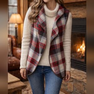 Plaid Sleeveless Vest